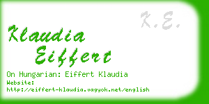 klaudia eiffert business card